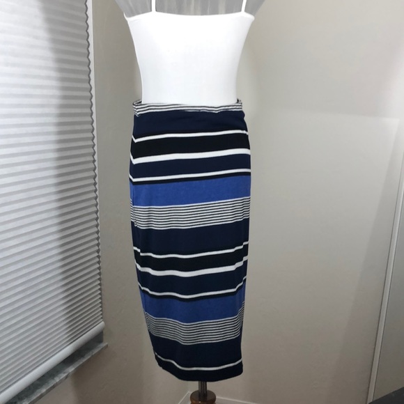 max Studio Color Block Striped Pencil Skirt S - Picture 3 of 4